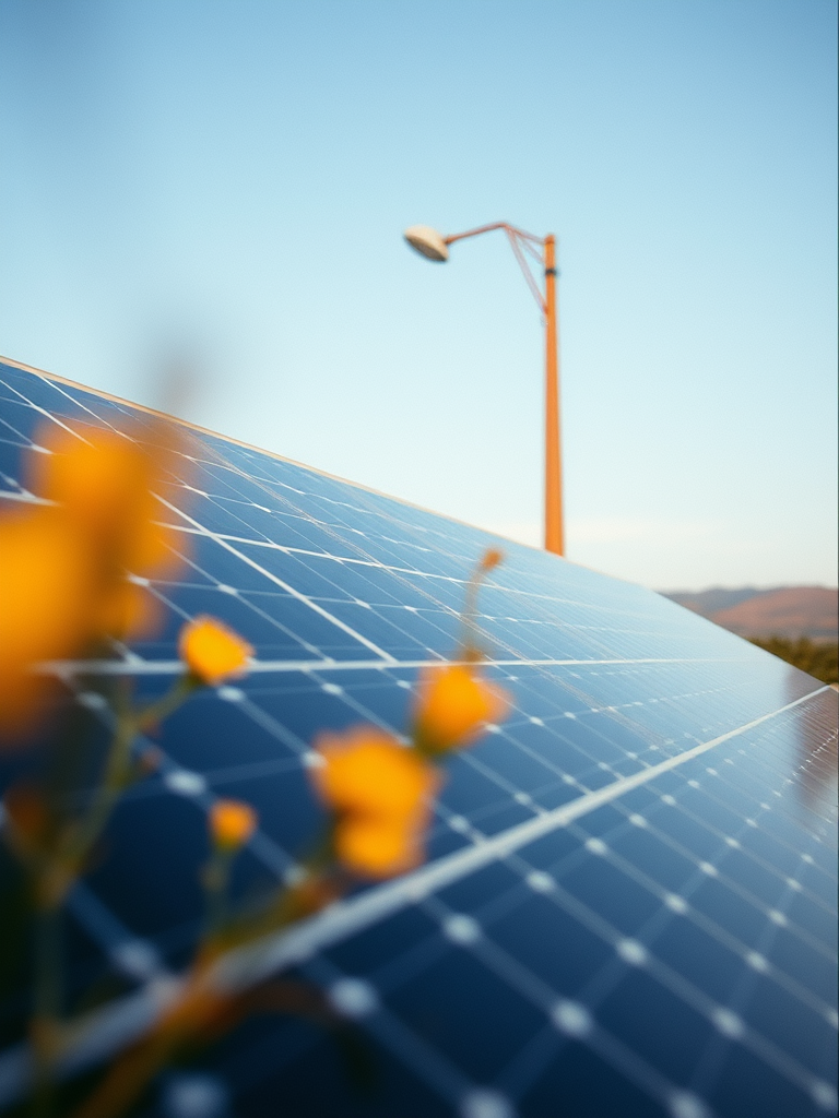 energía eléctrica renovable solar con un enfoque amigable